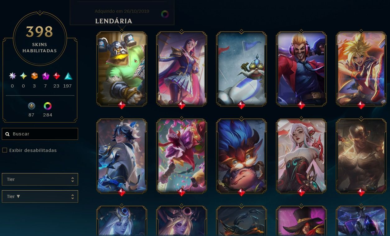 Conta lol 441 skins, diamante 2