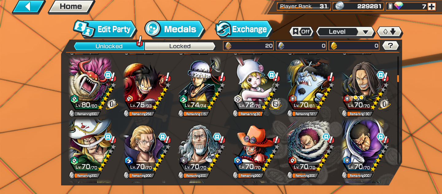 CONTA ONE PIECE BOUNTY RUSH