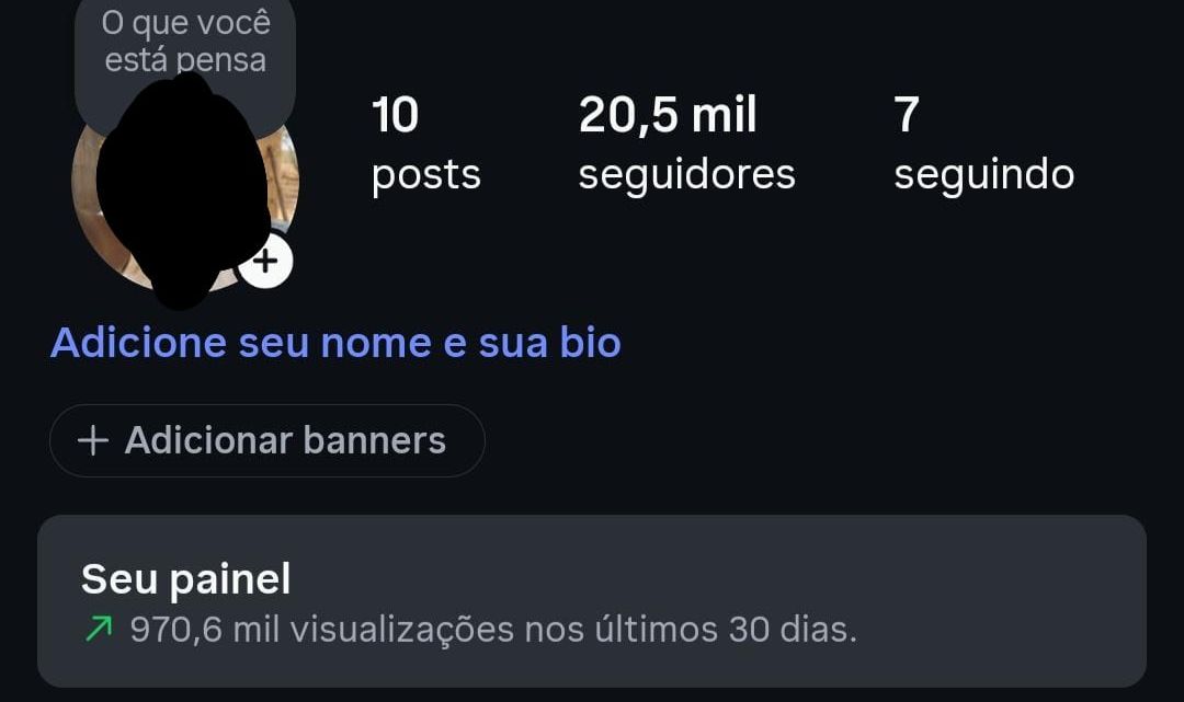 Perfil do instagram com 20 mil seguidores
