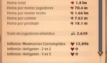 CONTA ALBION ONLINE COM MAIS DE 1B E MEIO DE FAMA