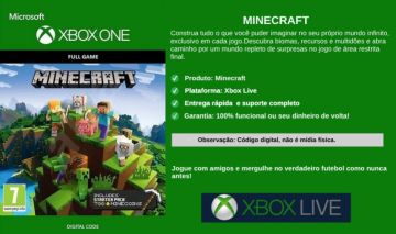 Minecraft CÓDIGO 25 DÍGITOS (XBOX ONE / SERIES X|S)