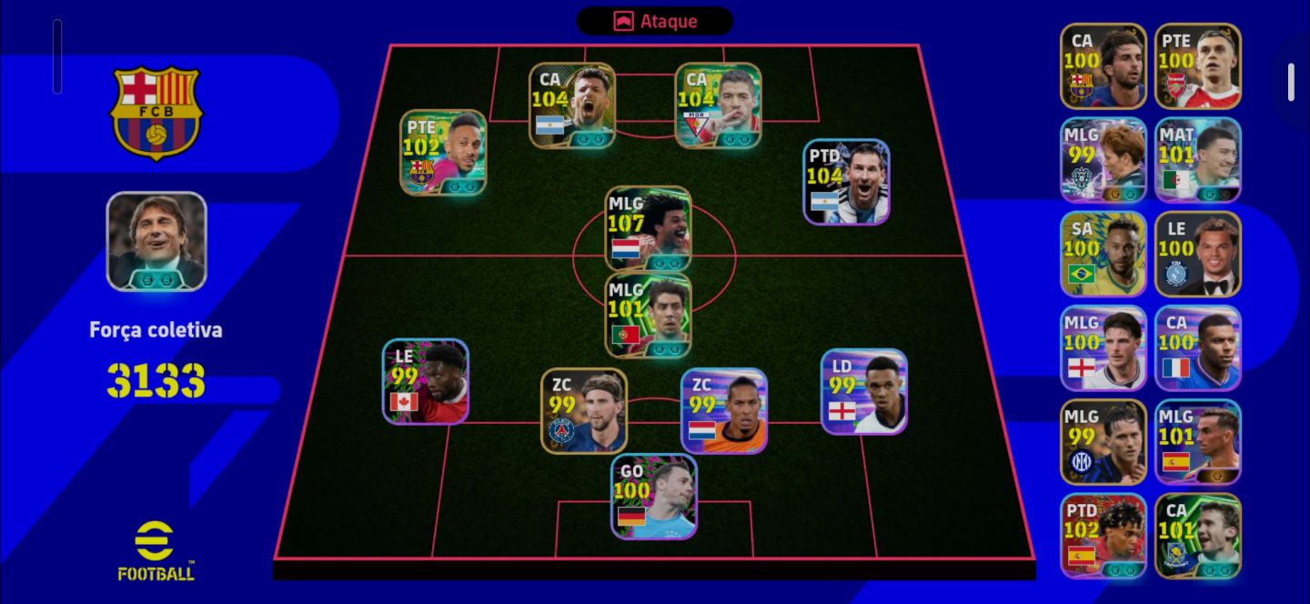 Conta efootball com gullit 107 de over no precinho