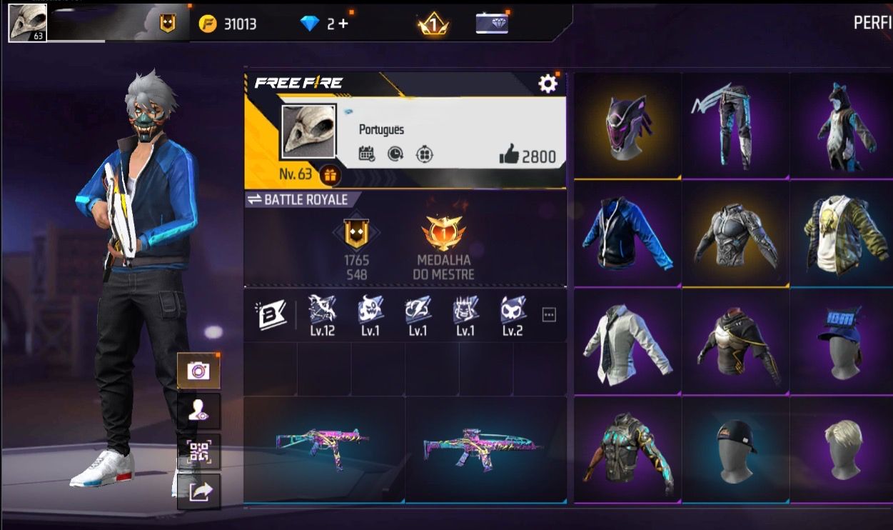 CONTA FF + PASSE DO THURZIN + 256 PEITAS + SOMBRA ROXA + JAQUETA ASUS