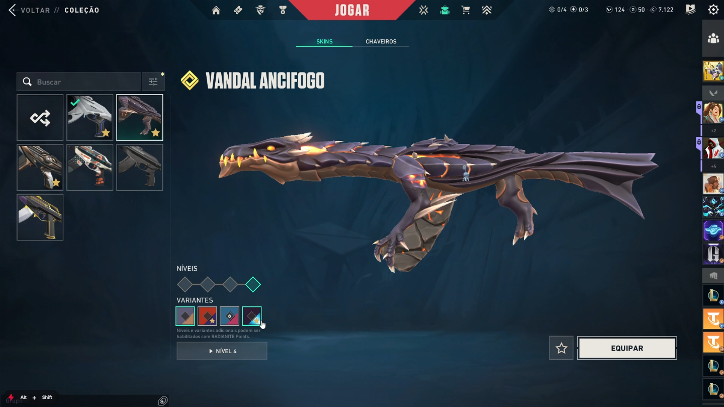 Conta Valorant com Xenocaçadora e muitas skins