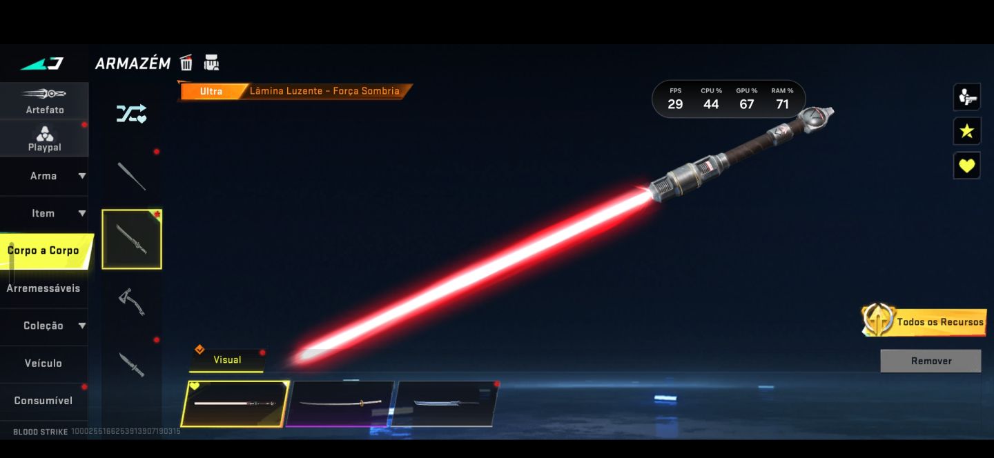 S CONTA DE BLOOD STRIKE COM VARIAS SKIN DE ARMA E 3 SKIN DE FACA