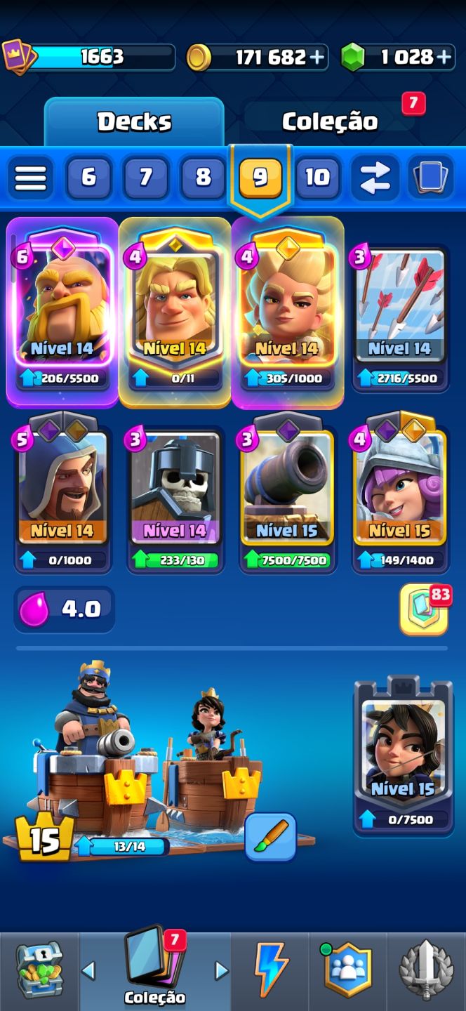 CONTA CLASH ROYALE COM TODAS AS CARTAS - VÁRIAS EVOLUÇÕES! E COM 9 ANOS DE JOGO!