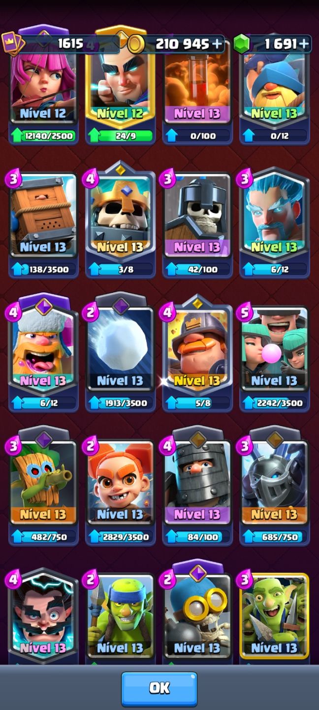 CONTA CLASH ROYALE - 14.000 TROFÉUS+, EVOS E HERÓIS
