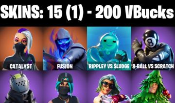 1 x CONTA FORTNITE COM 15 SKINS CATALYST/FUSION/TILTED TEKNIQUE/THE ACE/REMEDY