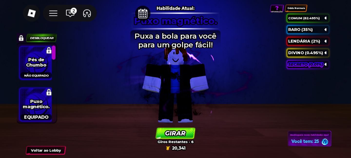 - HAIKYUU LEGENDS (CONTA: 5 SECRETOS + LVL ALTO + HABILIDADES SECRETAS)