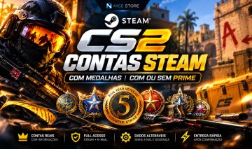 CS2 COM OU SEM PRIME | MEDALHA DE 5 ANOS | FULL ACESSO + E-MAIL | MENOR PREÇO