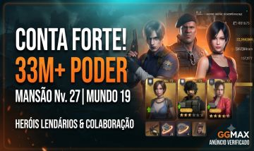 Conta RESIDENT EVIL Nv 27 | Poder 33+ | Mundo 19 | Heróis: Leon, Chris,Jill