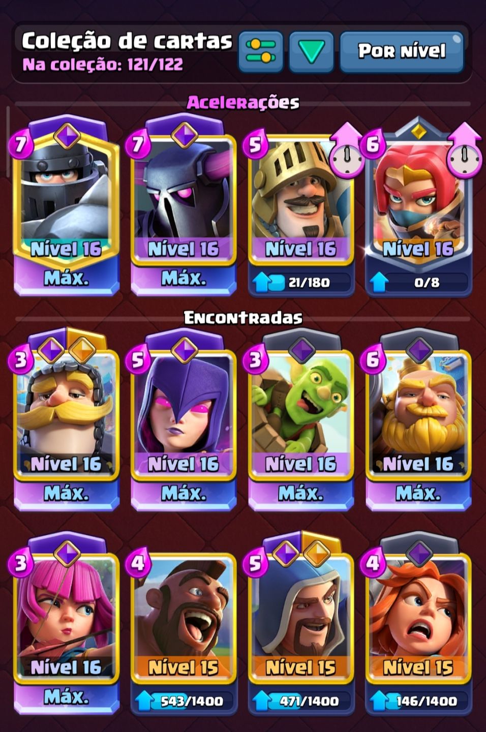 Conta Clash Royale 12 K troféus