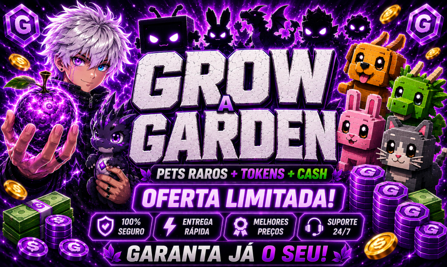 GROW A GARDEN - TOKENS, PETS e CASH! [CRESÇA UM JARDIM] GAG