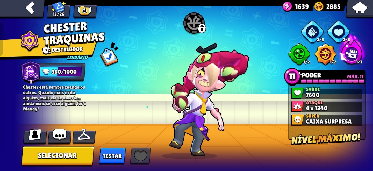 CONTA DE BRAWL STARS COM BRAWLERS LENDARIOS MAX E COM HYPER E SKINS MUITO BOAS!!