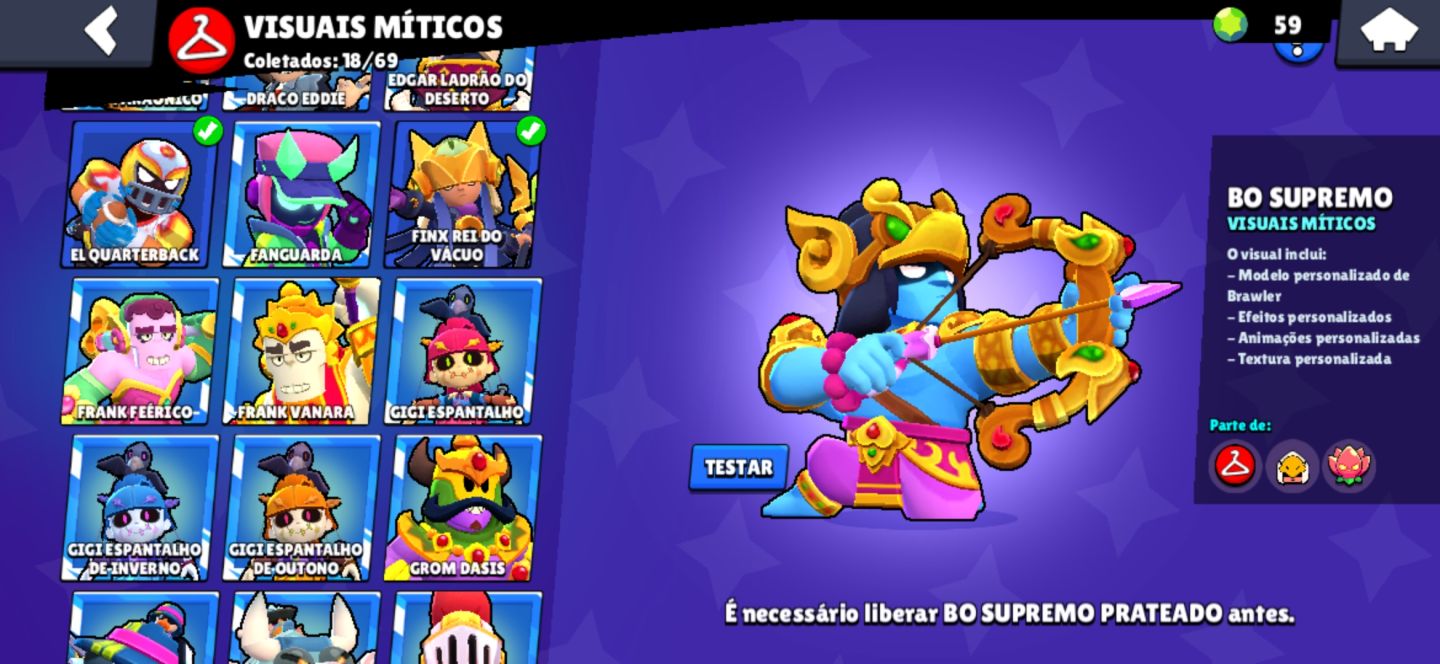 CONTA DE BRAWL STARS COM 103 BRAWLERS 44K TROFEUS