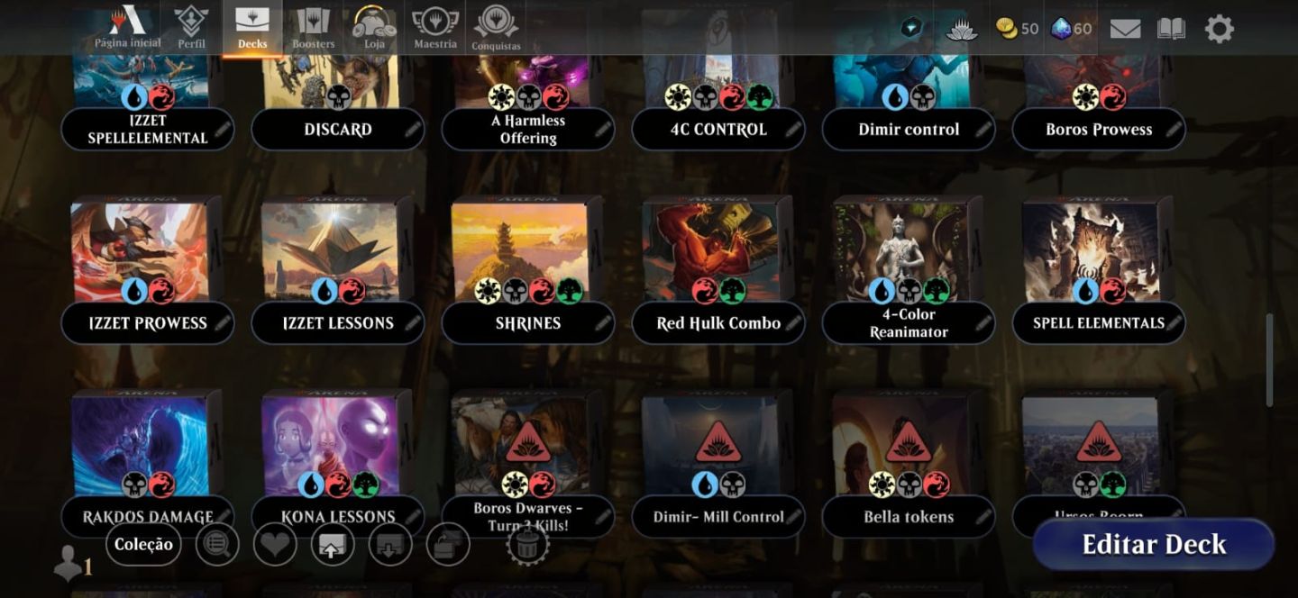 Conta Magic Arena Decks Competivos!!