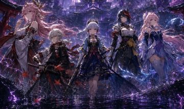 Conta genshin com rina, navia,Arlequina, varesa, yelan neuvillette e lauma
