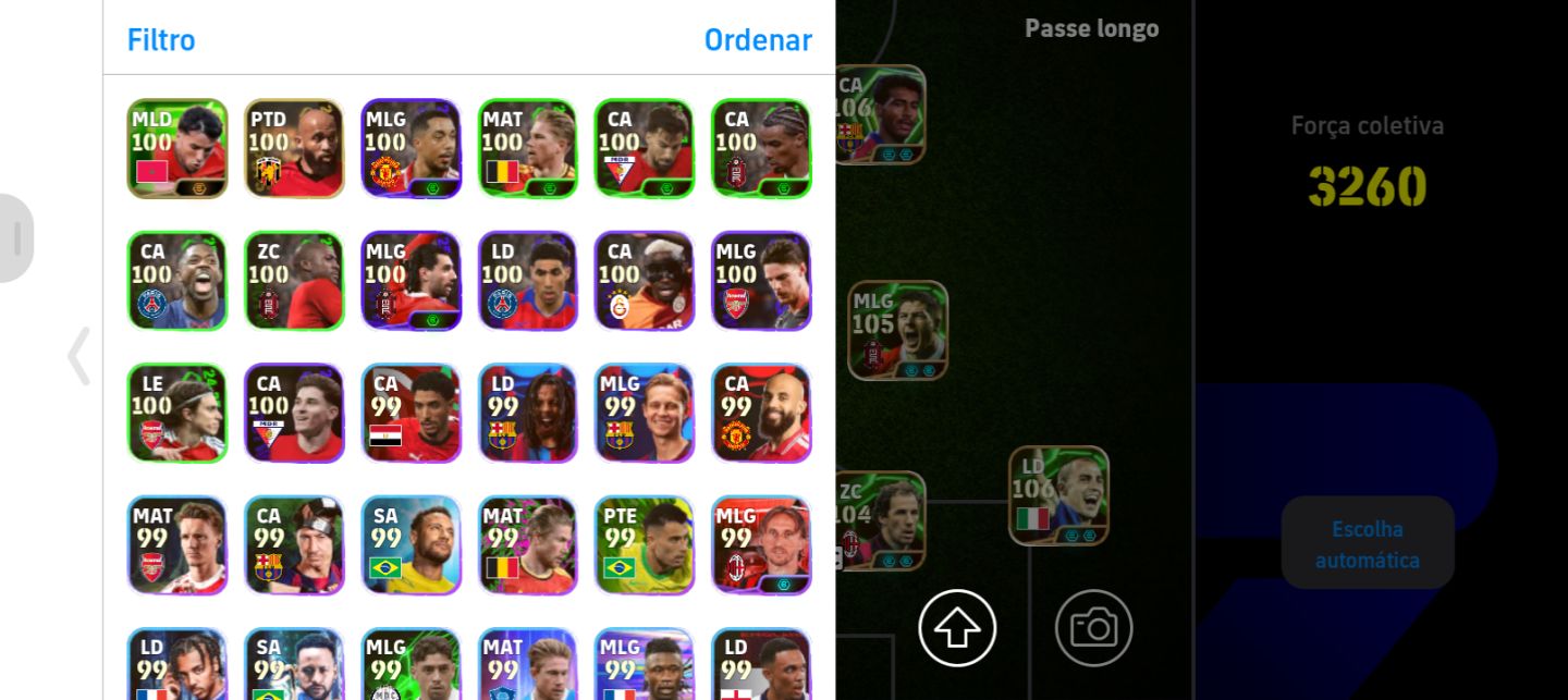 CONTA EFOOTBALL COM VÁRIOS JOGADORES