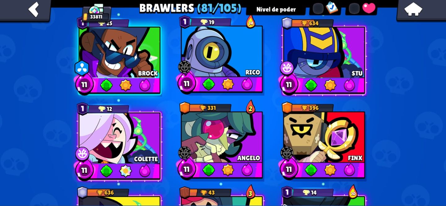 Conta de Braw Stars 33K TROFEUS