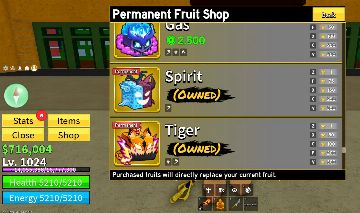 BloxFruits|Perm TIger,Perm Spirit,Perm Venom,Perm Buddha|DarkBlade