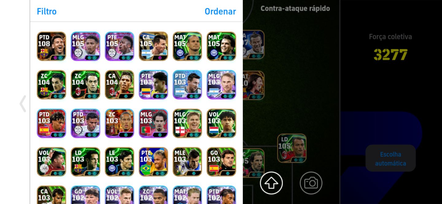 Conta efoteboll 3277 de força messi big time + time raro de legends