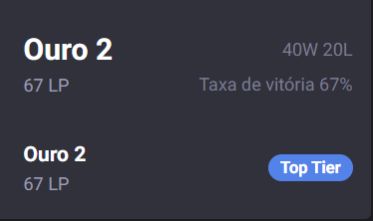Conta lvl 30+ Ouro+ 70% wr upada a mão - dono da conta