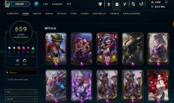 Lvl 767 | 659 skins | 1008 RP | Bordas e muitos mais