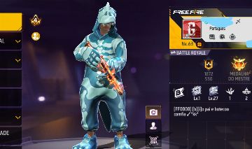 Conta de free fire de 8 anos, com muitas skins raras