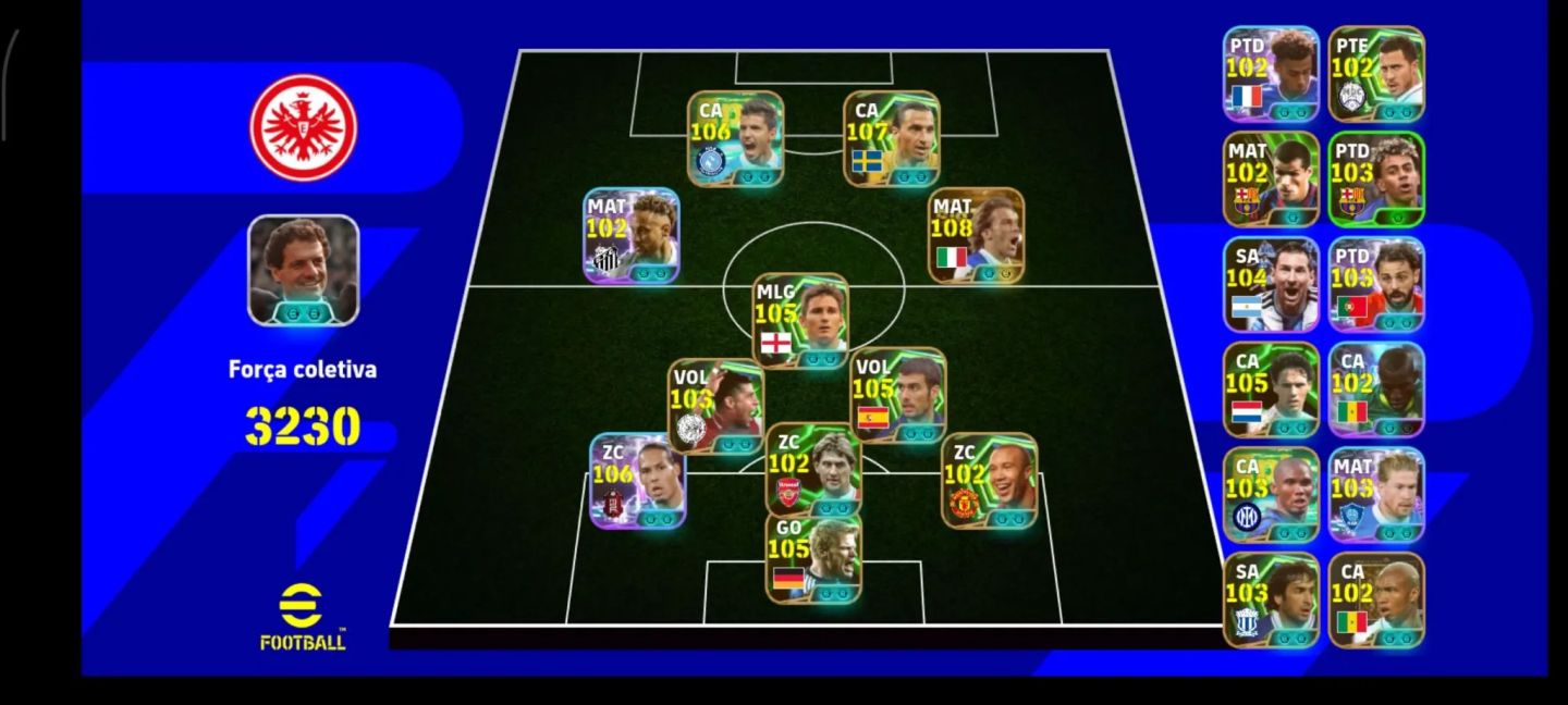CONTA EFOOTBALL COM 3230 DE FORÇA COM DEL PIERO E AGUERO META + JOGADORES RAROS