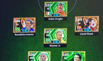 Conta Efootbal com Ronaldinho e messi big time