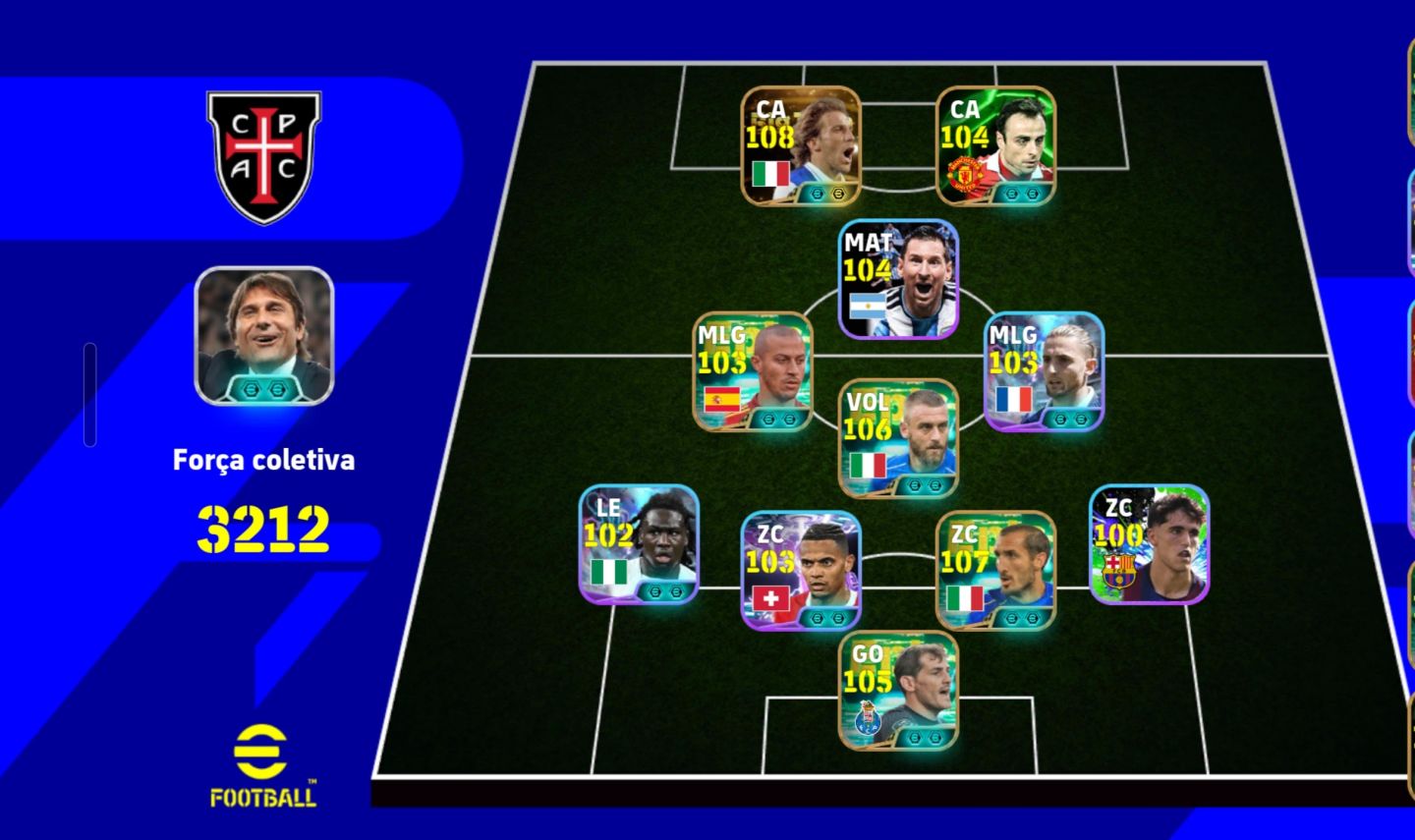 Conta Completa com Novo Del Piero Big Time