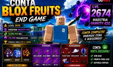 Conta de Blox Fruits con level bom, rara e upada