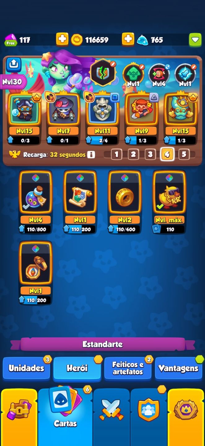 Conta com 1957% critico varias cartas top e herois up