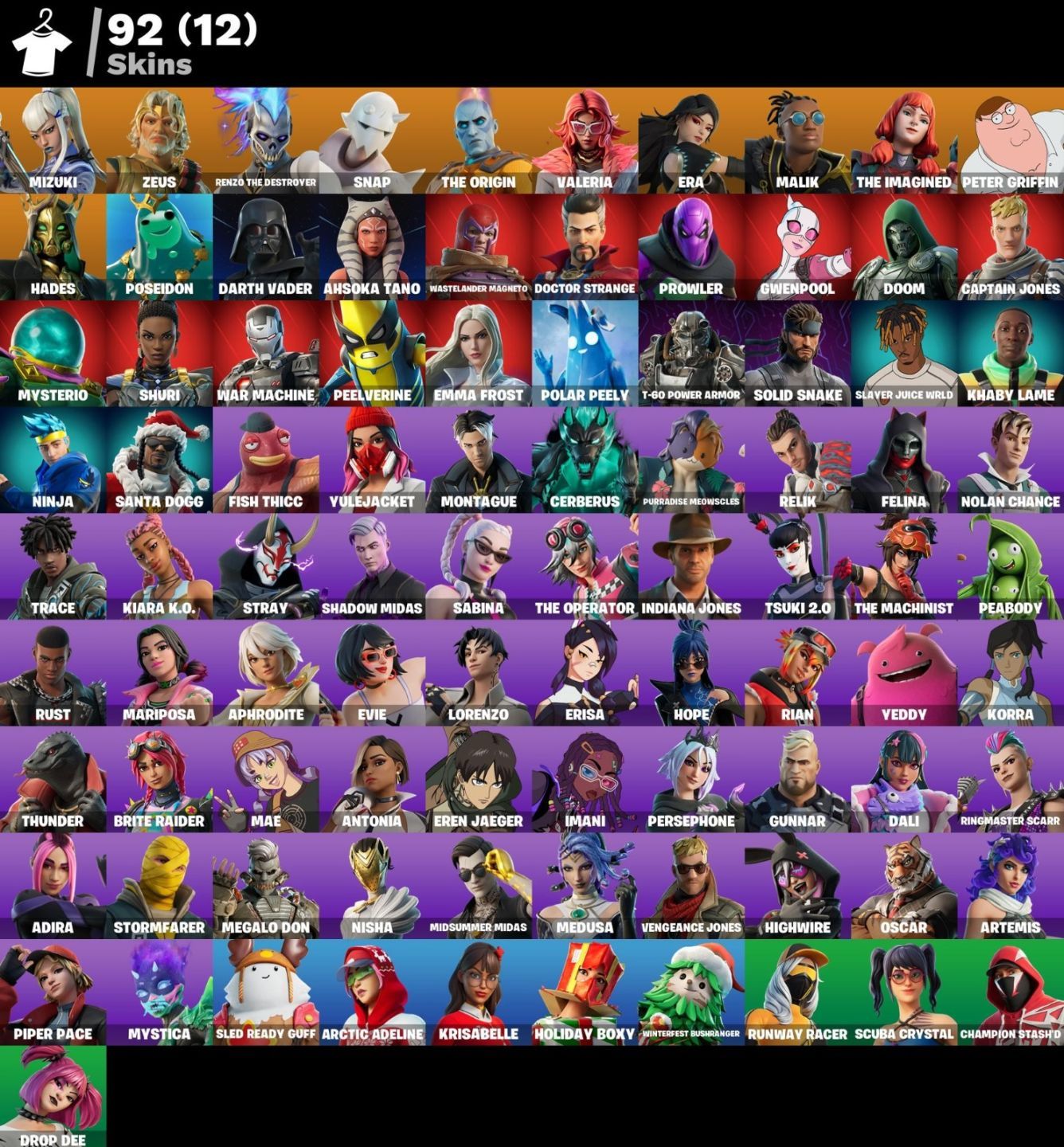 CONTA FORTNITE 96 SKINS - CONTA TOP PARA SAIR LOGO.