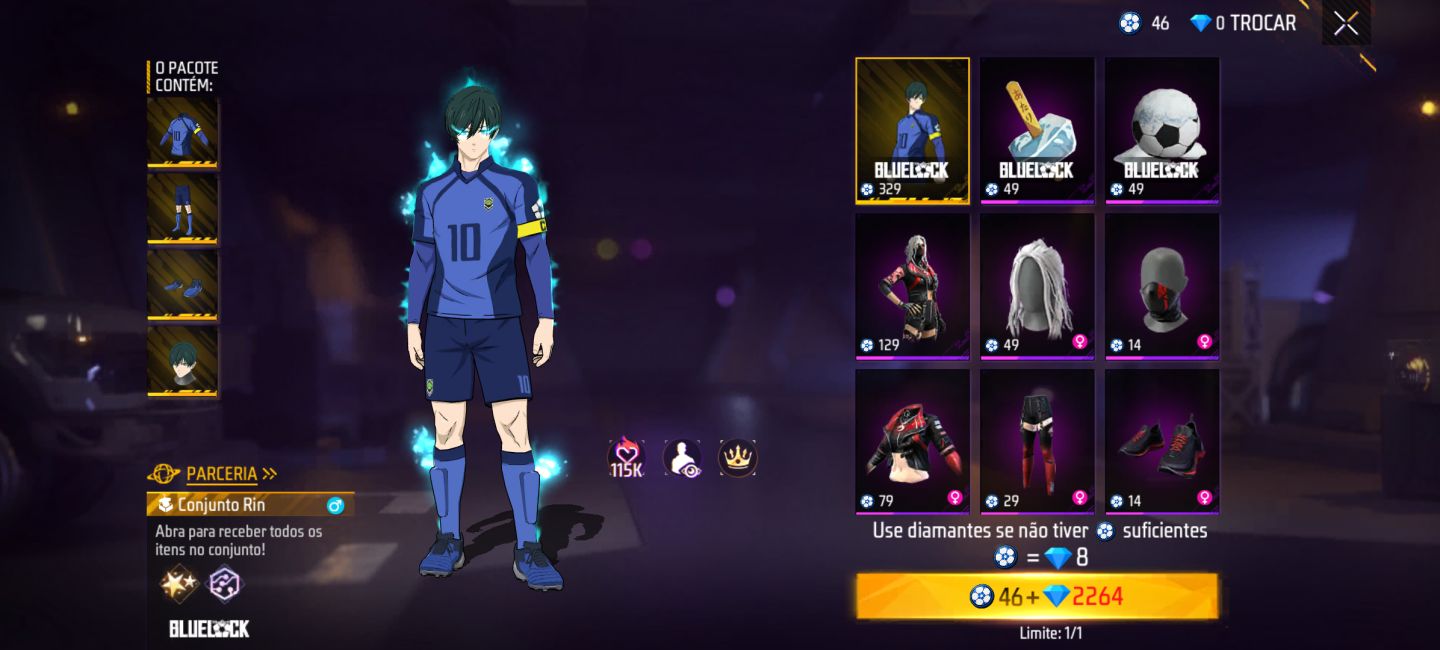 CONTAS BOT RANK LIBERADA COM CAMISAS DE TIME + ATRIBUTADA, CONJUNTOS, EMOTES