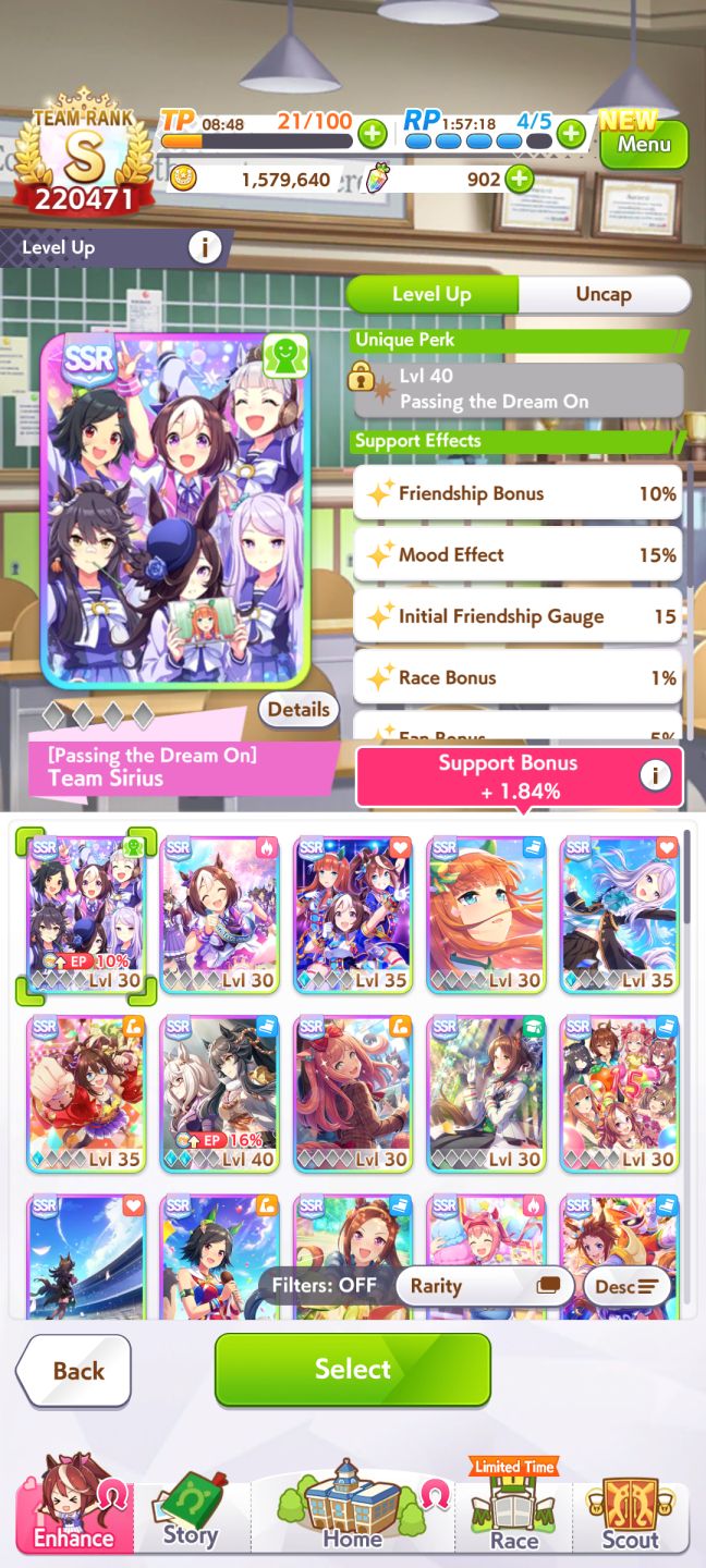 UMAMUSUME | TEAM RANK S | 220K+ | NAKAYAMA FESTA POT 5 | SSR LV50 e +!!!
