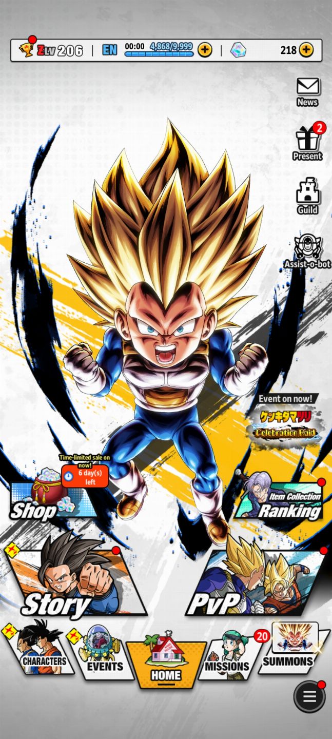 Conta Dragon Ball Legends Daima estrelada