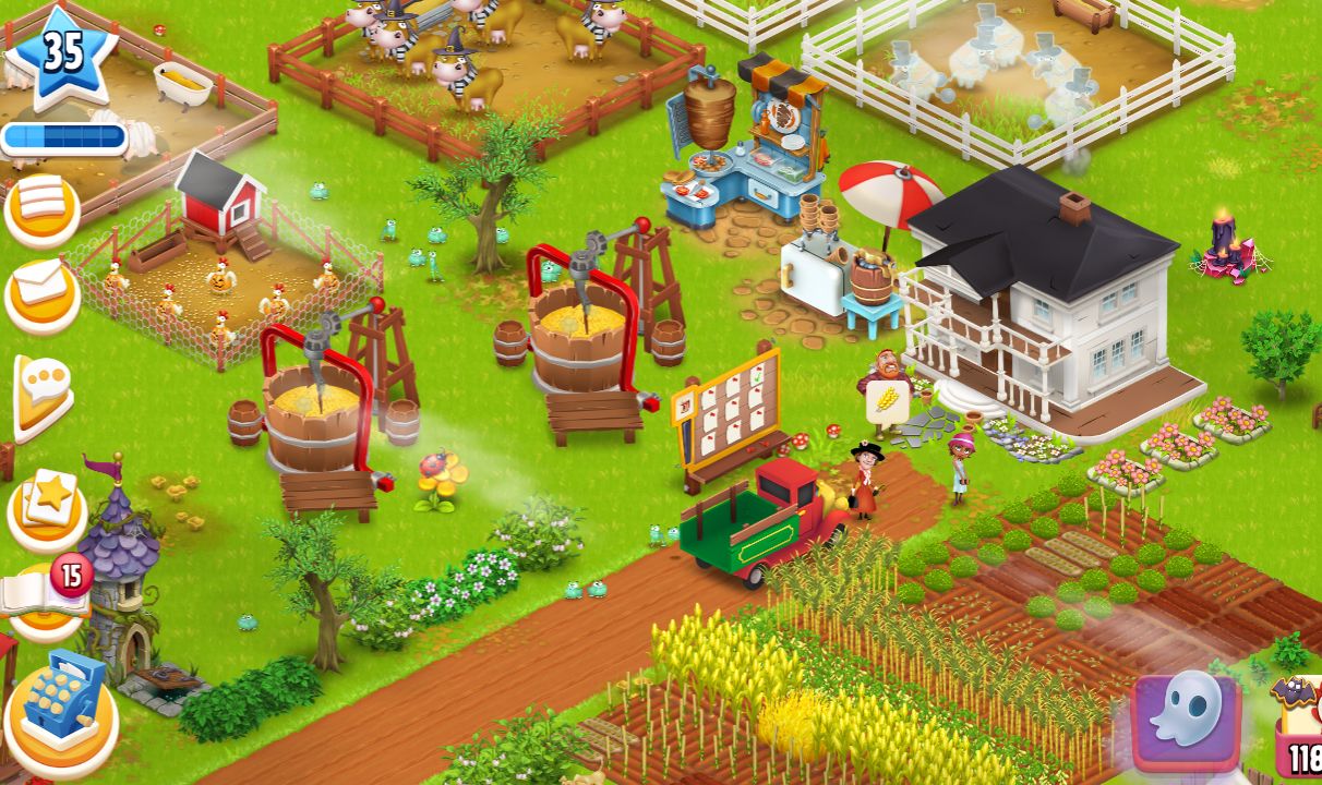 Fazenda Hay Day Lvl 35 - Pronta para Jogar com 55.000 Ouro e Recursos!