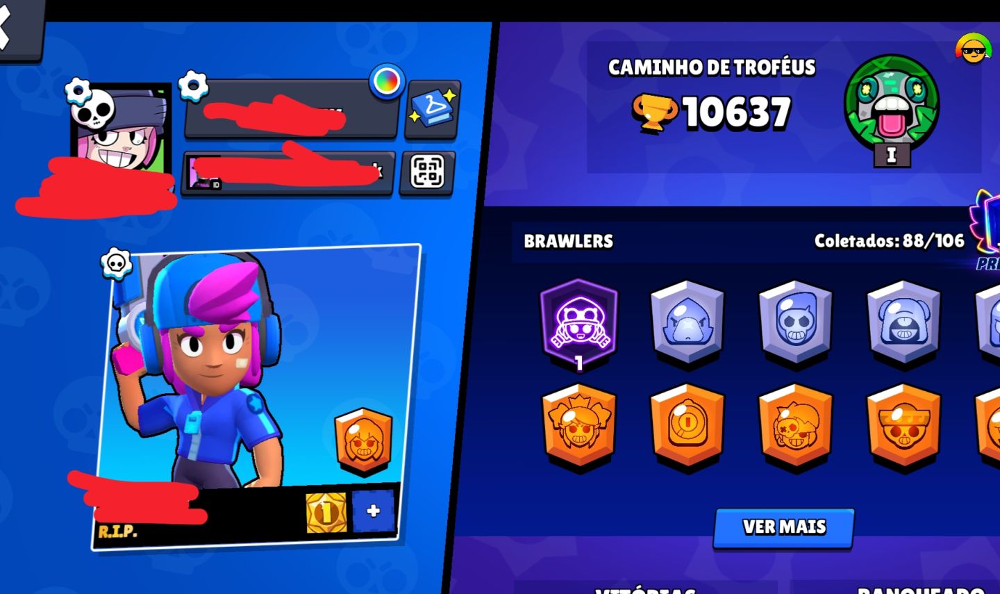 Conta Brawl com Shelly estelar!!!!