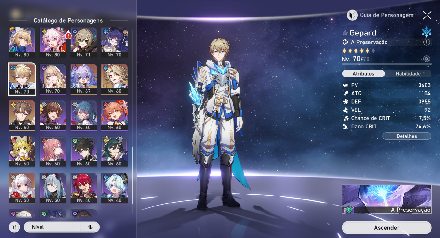 Conta honkai star rail 32 5* endgame + herta e2