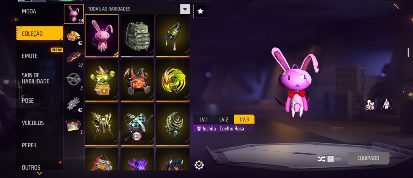 CONTA FREE FIRE VETERANA COM 176 SKINS! 4 ANOS DE HISTÓRICO! OPORTUNIDADE RARA!