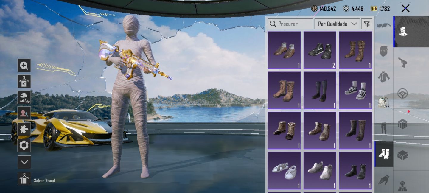 PUBG mobile- Múmia set M416 LV6