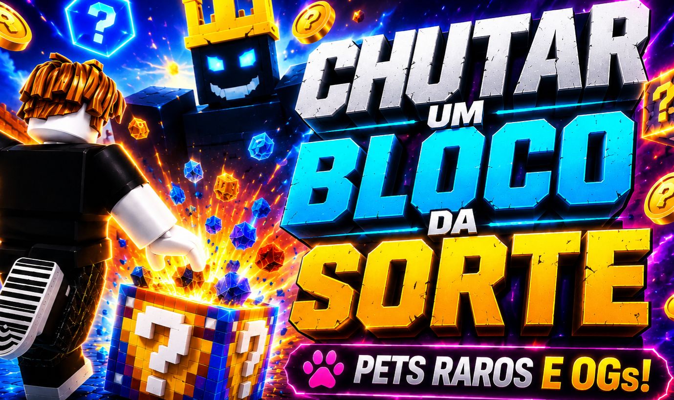 (PROMO) KICK A LUCKY BLOCK / CHUTAR UM BLOCO DA SORTE ITENS/GAMEPASS ROBLOX