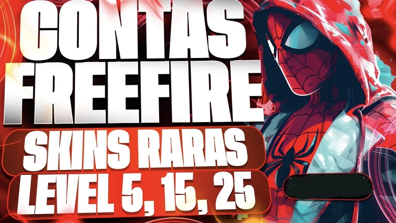 CONTAS FREE FIRE LEVEL 3, 5, 15, 20, 25 + SKINS + DIAMANTES