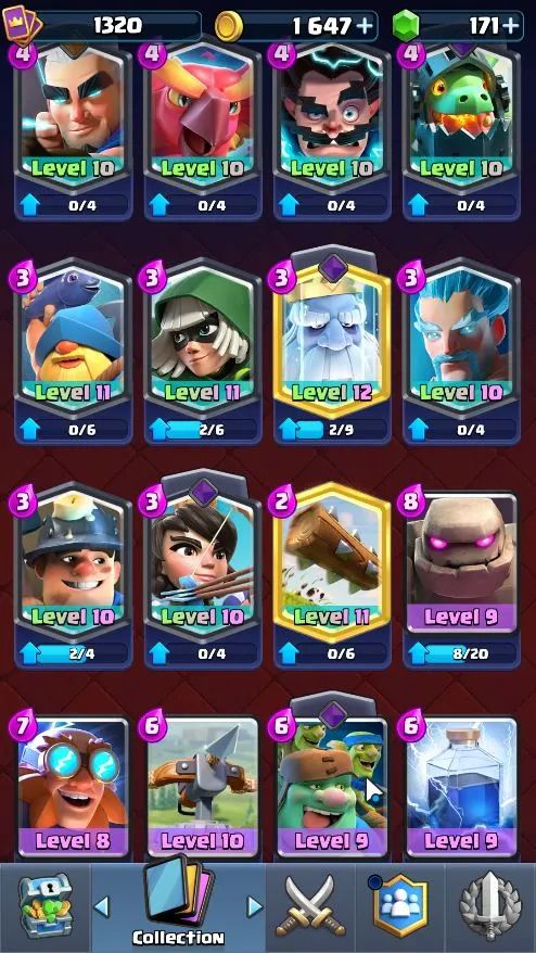 CONTA CLASH ROYALE 8.200+ TROFÉUS | 121/122 CARTAS | MEGA CAVALEIRO LVL 13