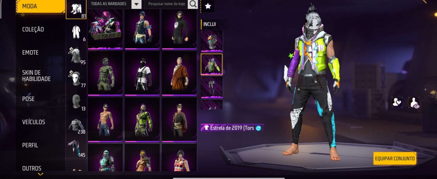 CONTA FREE FIRE À VENDA RARA