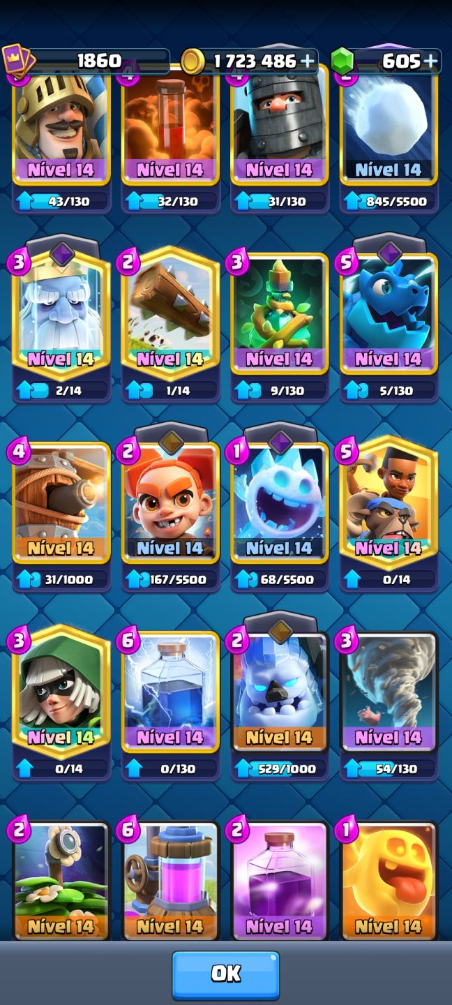 CONTA EX TOP GLOBAL | 11.5k Troféus | Torre do Rei 16 | Princesa Nível 16