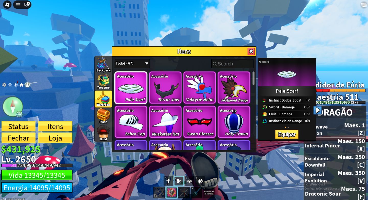 Conta de Blox fruits Com Dragon, Buddha, Gas Permanente, Gamepass e muitos mais