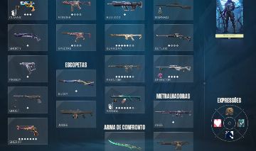 Conta valorant ouro 1 nv 165 com varias skins de vandal, phantom, ghost e faca