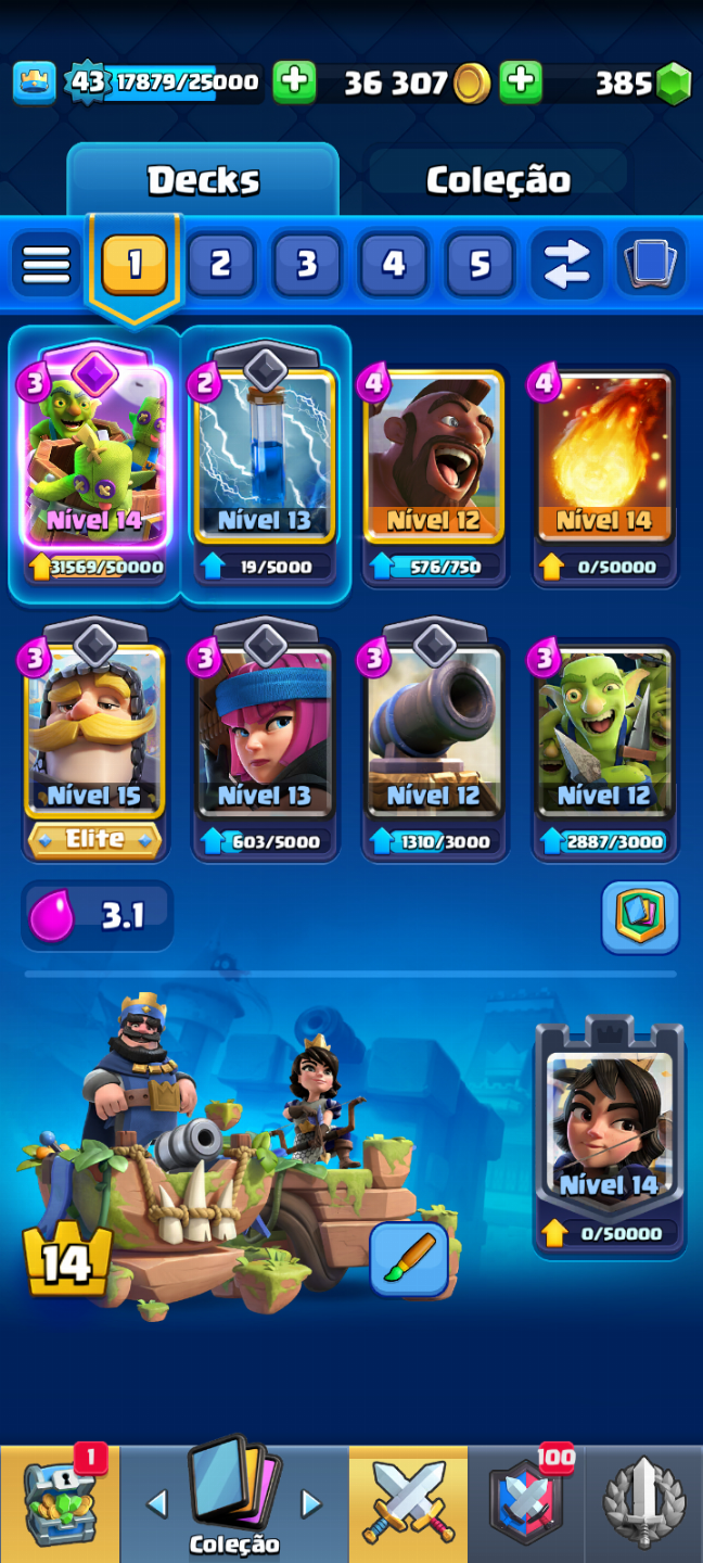 Conta de Clash Royale 7 anos com 3 evo